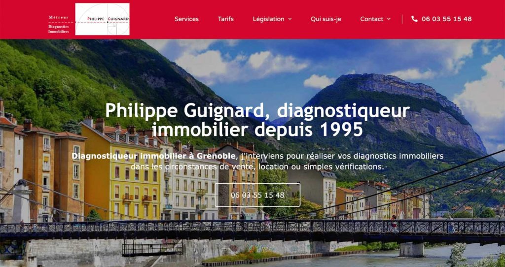 Création site web diagnostiqueur immobilier Guignard