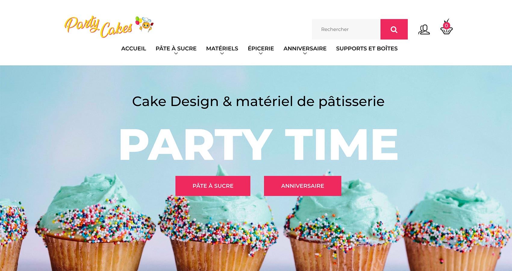 Création site e-commerce Party Cakes