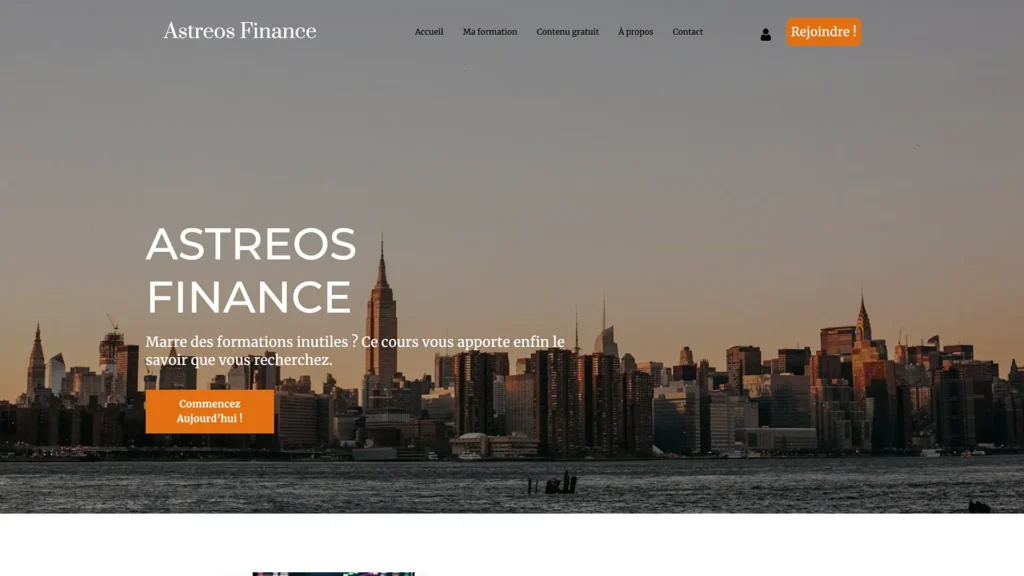 Avant la refonte : Astreos Finance